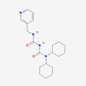 molecular formula C20H30N4O2 B8629827 1,1-Bis-(cyclohexyl)-5-(3-pyridylmethyl) biuret CAS No. 919775-28-3