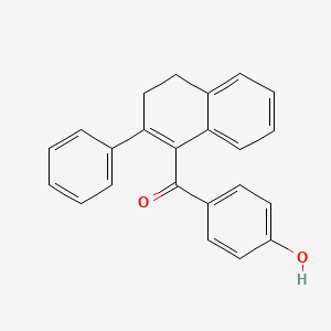 molecular formula C23H18O2 B8629864 (4-Hydroxyphenyl)(2-phenyl-3,4-dihydronaphthalen-1-yl)methanone CAS No. 63619-93-2