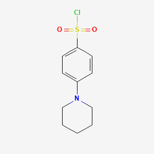 molecular formula C11H14ClNO2S B8629867 4-Piperidinylbenzenesulphonyl chloride 