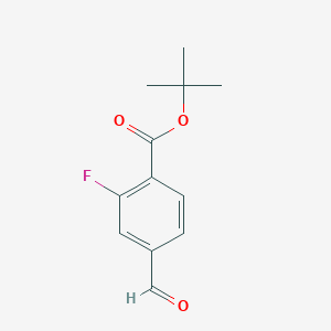 molecular formula C12H13FO3 B8629869 tert-Butyl 2-fluoro-4-formylbenzoate 