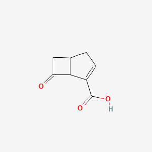 molecular formula C8H8O3 B8629884 7-Oxobicyclo[3.2.0]hept-2-ene-2-carboxylic acid CAS No. 78814-75-2