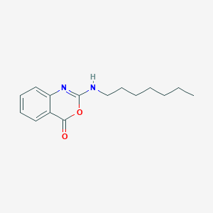 molecular formula C15H20N2O2 B8629885 2-(Heptylamino)-4H-3,1-benzoxazin-4-one CAS No. 184781-06-4