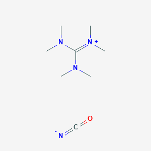 molecular formula C8H18N4O B8629910 Bis(dimethylamino)-N,N-dimethylmethaniminium cyanate CAS No. 89610-31-1
