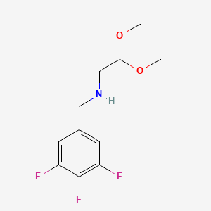molecular formula C11H14F3NO2 B8629970 (2,2-Dimethoxy-ethyl)-(3,4,5-trifluoro-benzyl)-amine 
