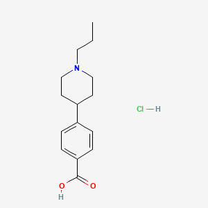 molecular formula C15H22ClNO2 B8629975 4-(1-Propyl-piperidin-4-yl)-benzoic acid hydrochloride 