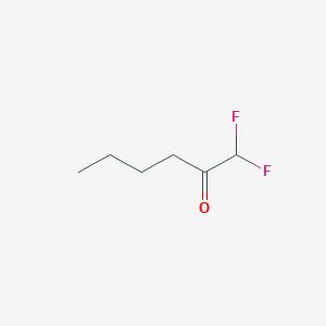 molecular formula C6H10F2O B8629991 1,1-Difluoro-2-hexanone 