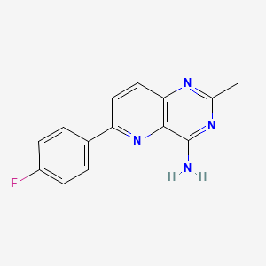 molecular formula C14H11FN4 B8630004 6-(4-Fluorophenyl)-2-methylpyrido[3,2-d]pyrimidin-4-amine CAS No. 917758-93-1