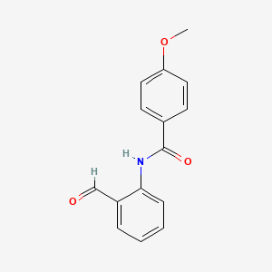 molecular formula C15H13NO3 B8630025 N-(2-Formylphenyl)-4-methoxybenzamide CAS No. 58754-35-1
