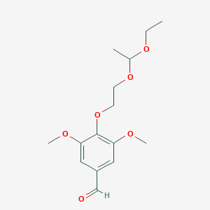 molecular formula C15H22O6 B8630034 4-[2-(1-Ethoxyethoxy)ethoxy]-3,5-dimethoxybenzaldehyde CAS No. 918340-09-7