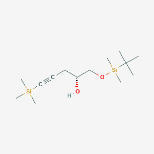 (R)-1-((tert-Butyldimethylsilyl)oxy)-5-(trimethylsilyl)pent-4-yn-2-ol