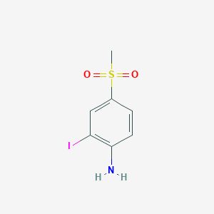 molecular formula C7H8INO2S B8630071 2-Iodo-4-(methylsulfonyl)aniline 