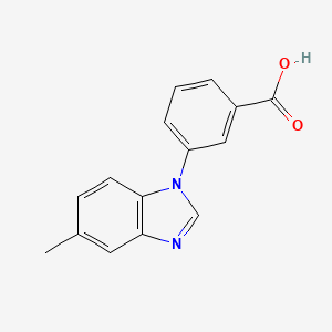molecular formula C15H12N2O2 B8630078 1-(3-Carboxyphenyl)-5-methylbenzimidazole 