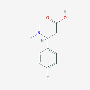 molecular formula C11H14FNO2 B8630090 3-Dimethylamino-3-(4-fluorophenyl)propionic acid 