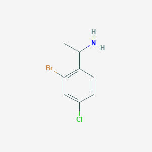 molecular formula C8H9BrClN B8630105 1-(2-Bromo-4-chlorophenyl)ethanamine CAS No. 1086599-76-9