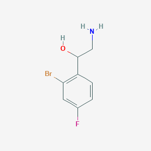 molecular formula C8H9BrFNO B8630110 2-Amino-1-(2-bromo-4-fluorophenyl)ethan-1-ol 