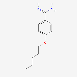 molecular formula C12H18N2O B8630126 4-(Pentyloxy)benzamidine 
