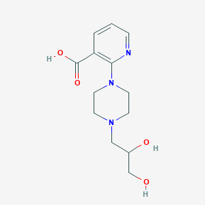 molecular formula C13H19N3O4 B8630134 2-[4-(2,3-Dihydroxypropyl)piperazin-1-yl]pyridine-3-carboxylic acid CAS No. 111855-44-8