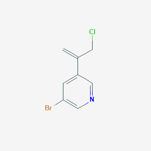 molecular formula C8H7BrClN B8630135 3-Bromo-5-(1-chloromethylvinyl)pyridine 