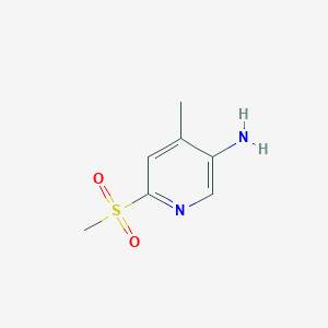 molecular formula C7H10N2O2S B8630142 6-Methanesulfonyl-4-methyl-pyridin-3-ylamine 