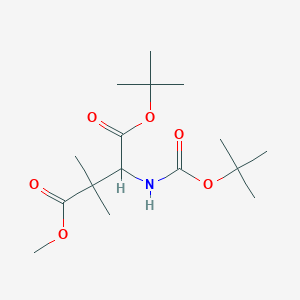 molecular formula C16H29NO6 B8630150 4-tert-Butyl 1-Methyl 3-(Boc-amino)-2,2-dimethylsuccinate 