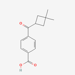 molecular formula C14H16O3 B8630172 4-(3,3-Dimethylcyclobutanecarbonyl)benzoic acid 