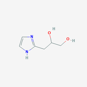 molecular formula C6H10N2O2 B8630229 2-(2,3-Dihydroxypropyl)imidazole 