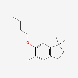 molecular formula C16H24O B8630237 3,3,6-Trimethyl-5-butoxy-indane CAS No. 600700-18-3