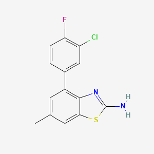 molecular formula C14H10ClFN2S B8630283 4-(3-Chloro-4-fluorophenyl)-6-methylbenzo[d]thiazol-2-amine 
