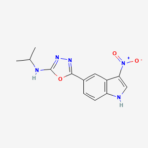 N-isopropyl-5-(3-nitro-1H-indol-5-yl)-1,3,4-oxadiazol-2-amine