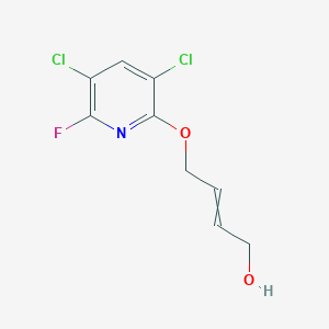 molecular formula C9H8Cl2FNO2 B8630356 4-(3,5-Dichloro-6-fluoro-2-pyridyloxy)-2-buten-1-ol CAS No. 62271-15-2