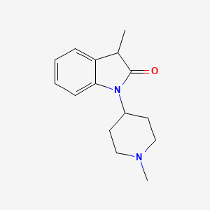 molecular formula C15H20N2O B8630387 3-Methyl-1-(1-methylpiperidin-4-yl)indolin-2-one 