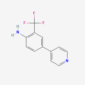 molecular formula C12H9F3N2 B8630429 4-Pyridin-4-yl-2-trifluoromethyl-phenylamine 