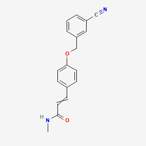 molecular formula C18H16N2O2 B8630436 3-{4-[(3-Cyanophenyl)methoxy]phenyl}-N-methylprop-2-enamide CAS No. 649740-50-1