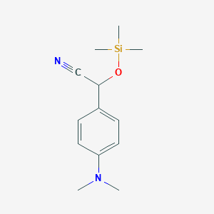molecular formula C13H20N2OSi B8630450 [4-(Dimethylamino)phenyl](trimethylsiloxy)acetonitrile 