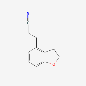 molecular formula C11H11NO B8630464 4-(2-Cyanoethyl)-2,3-dihydro-benzofuran 