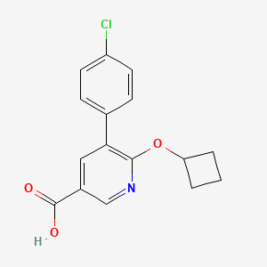 5-(4-Chlorophenyl)-6-cyclobutoxy-nicotinic acid
