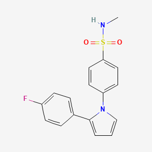 molecular formula C17H15FN2O2S B8630496 4-[2-(4-Fluorophenyl)pyrrol-1-YL]-N-methylbenzenesulfonamide CAS No. 189501-10-8