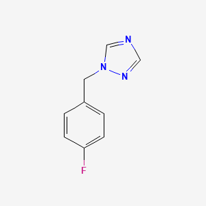 molecular formula C9H8FN3 B8630501 1-(4-Fluorobenzyl)-1H-1,2,4-triazole CAS No. 115201-41-7