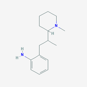 molecular formula C15H24N2 B8630502 2-[2-(1-Methylpiperidin-2-yl)propyl]aniline CAS No. 58754-00-0