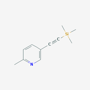 molecular formula C11H15NSi B8630516 2-Methyl-5-trimethylsilanylethynyl-pyridine 