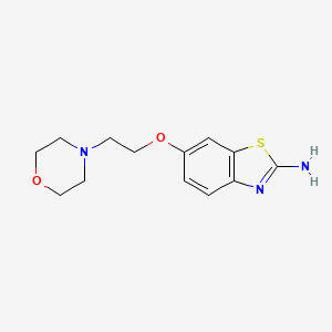 molecular formula C13H17N3O2S B8630530 6-[2-(Morpholin-4-yl)ethoxy]-1,3-benzothiazol-2-amine CAS No. 503039-93-8