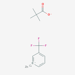 molecular formula C12H13F3O2Zn B8630576 3-(Trifluoromethyl)phenylzinc pivalate 