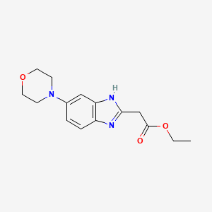 molecular formula C15H19N3O3 B8630582 5-Morpholino-1H-benzoimidazole-2-acetic acid ethyl ester 