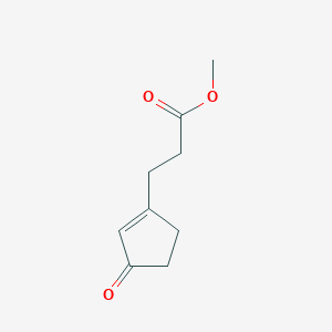 molecular formula C9H12O3 B8630598 3-(3-Oxo-cyclopent-1-enyl)-propionic acid methyl ester CAS No. 69391-83-9