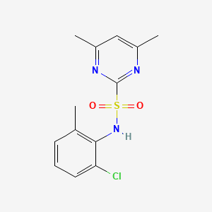 molecular formula C13H14ClN3O2S B8630606 N-(2-Chloro-6-methylphenyl)-4,6-dimethylpyrimidine-2-sulfonamide CAS No. 113515-22-3