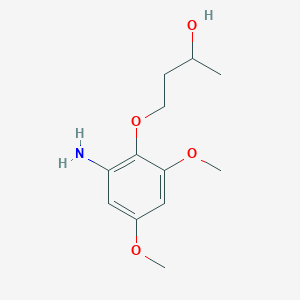 molecular formula C12H19NO4 B8630633 4-(2-Amino-4,6-dimethoxyphenoxy)butan-2-ol 
