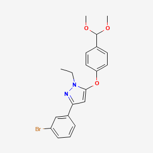 3-(3-bromophenyl)-5-[4-(dimethoxymethyl)phenoxy]-1-ethyl-1H-pyrazole