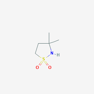 molecular formula C5H11NO2S B8630655 3,3-Dimethylisothiazolidine 1,1-dioxide 