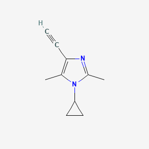 molecular formula C10H12N2 B8630674 1-cyclopropyl-4-ethynyl-2,5-dimethyl-1H-imidazole CAS No. 824431-99-4