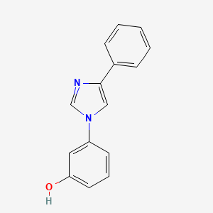 molecular formula C15H12N2O B8630693 3-(4-Phenyl-1H-imidazol-1-yl)phenol CAS No. 79221-00-4